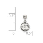 Mio Memento Sterling Silver Enamel CZ Dangle Compass Charm