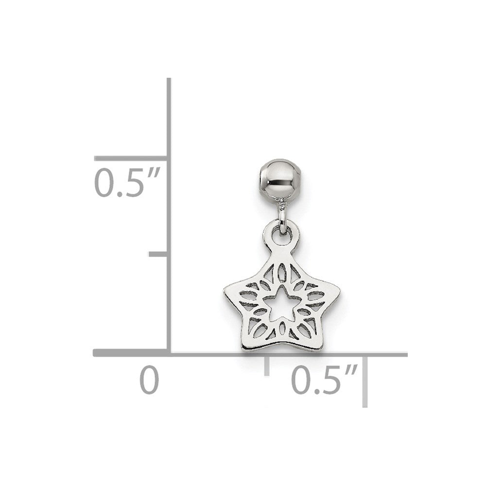 Mio Memento Sterling Silver Dangle Star Charm