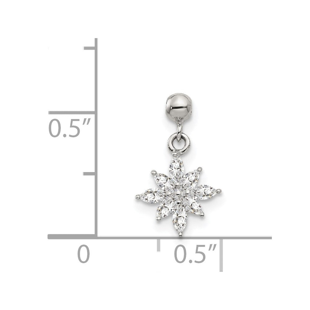 Mio Memento Sterling Silver CZ Dangle Star Charm