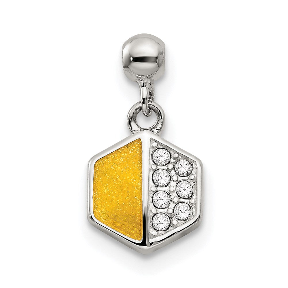 Mio Memento Sterling Silver Enamel CZ Dangle Charm