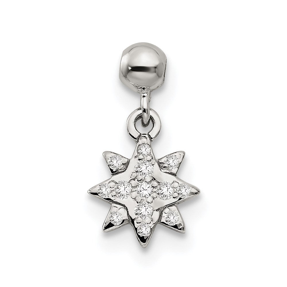 Mio Memento Sterling Silver CZ Dangle Star Charm