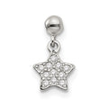 Mio Memento Sterling Silver CZ Dangle Star Charm