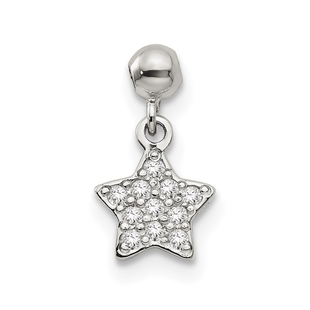 Mio Memento Sterling Silver CZ Dangle Star Charm