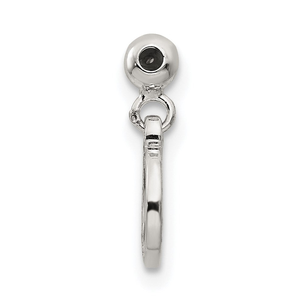 Mio Memento Sterling Silver Enamel CZ Dangle Moon and Star Charm