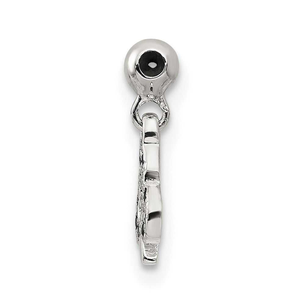 Mio Memento Sterling Silver Black CZ Dangle Club Charm