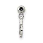 Mio Memento Sterling Silver Black CZ Dangle Club Charm