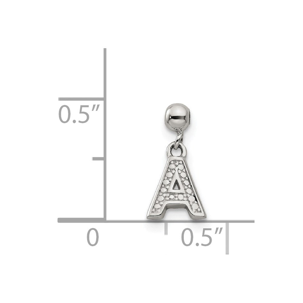 Mio Memento Sterling Silver Letter A Dangle Initial Charm