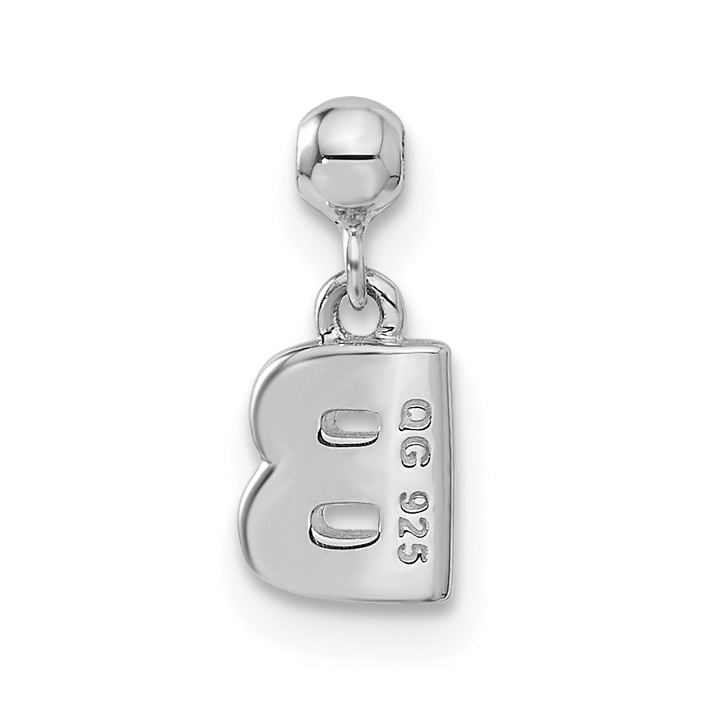 Mio Memento Sterling Silver Letter B Dangle Initial Charm