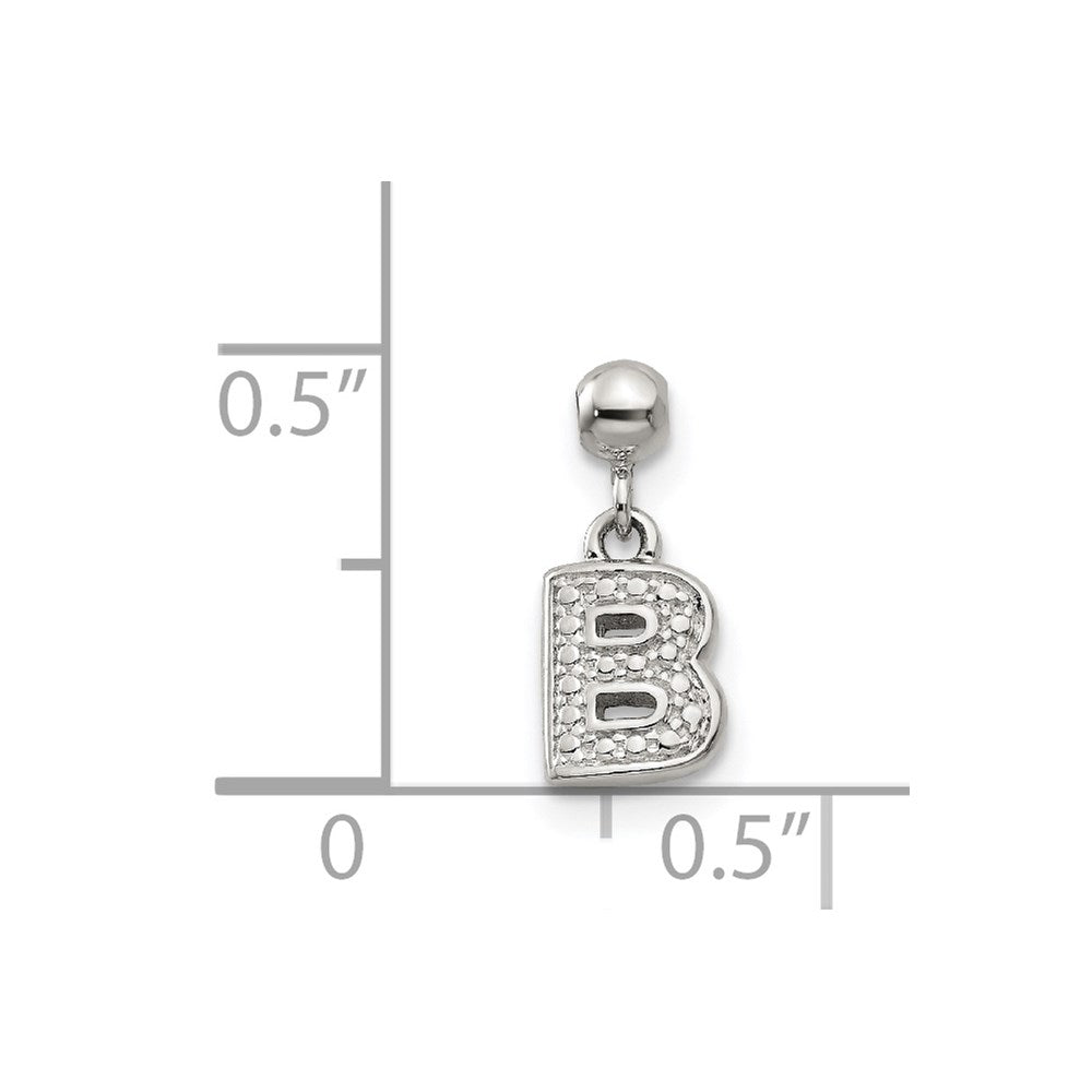 Mio Memento Sterling Silver Letter B Dangle Initial Charm