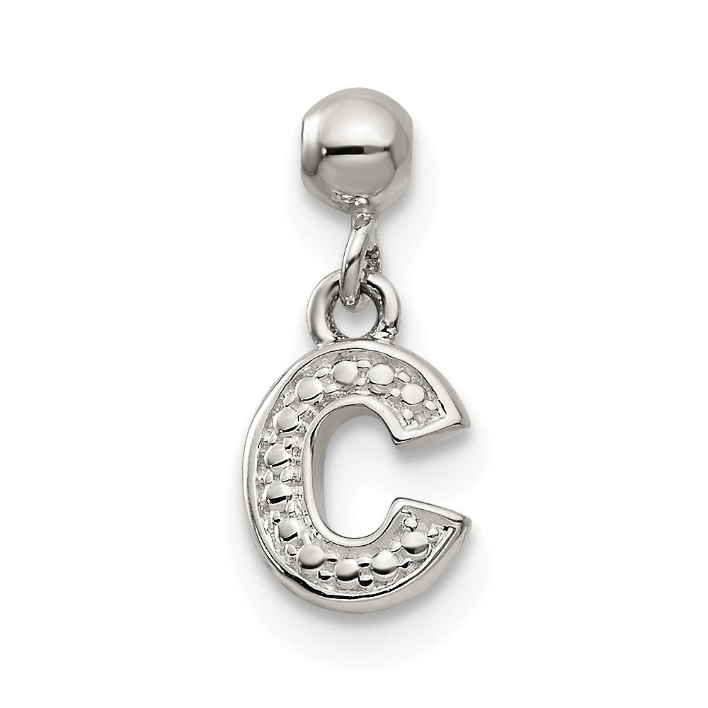 Mio Memento Sterling Silver Letter C Dangle Initial Charm