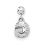 Mio Memento Sterling Silver Letter G Dangle Initial Charm