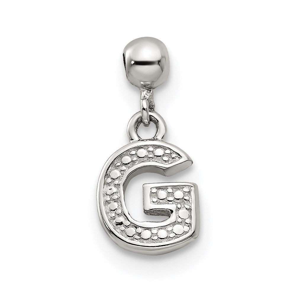 Mio Memento Sterling Silver Letter G Dangle Initial Charm