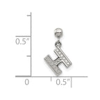 Mio Memento Sterling Silver Letter H Dangle Initial Charm