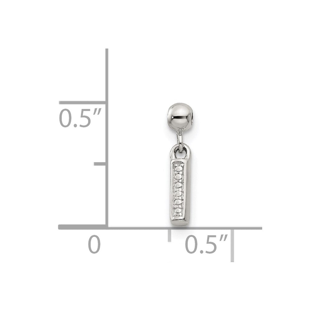Mio Memento Sterling Silver Letter I Dangle Initial Charm