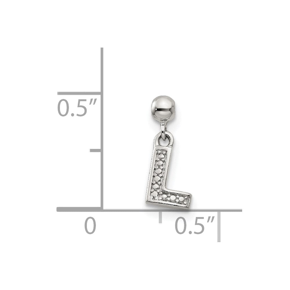 Mio Memento Sterling Silver Letter P Dangle Initial Charm