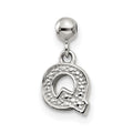 Mio Memento Sterling Silver Letter Q Dangle Initial Charm