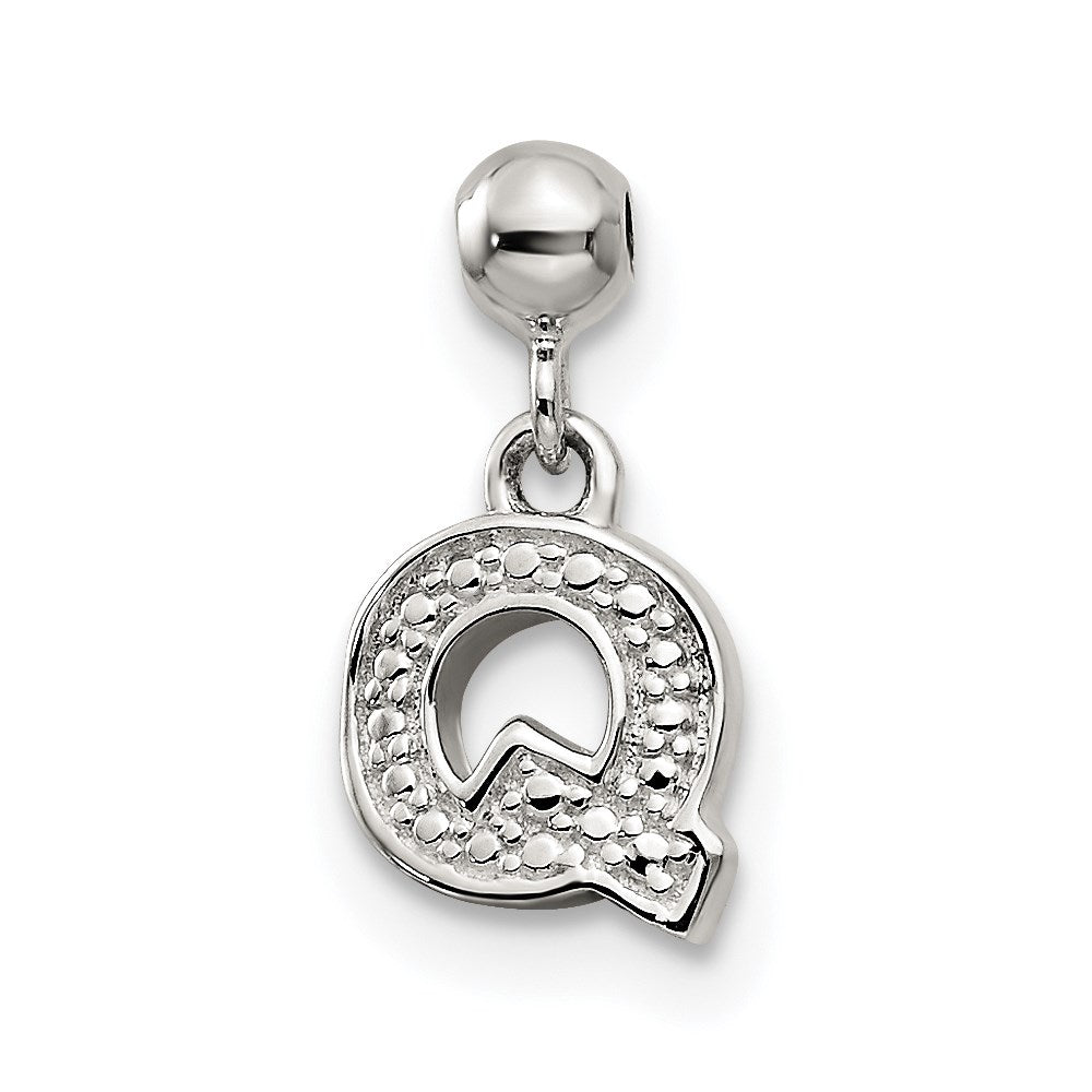 Mio Memento Sterling Silver Letter Q Dangle Initial Charm