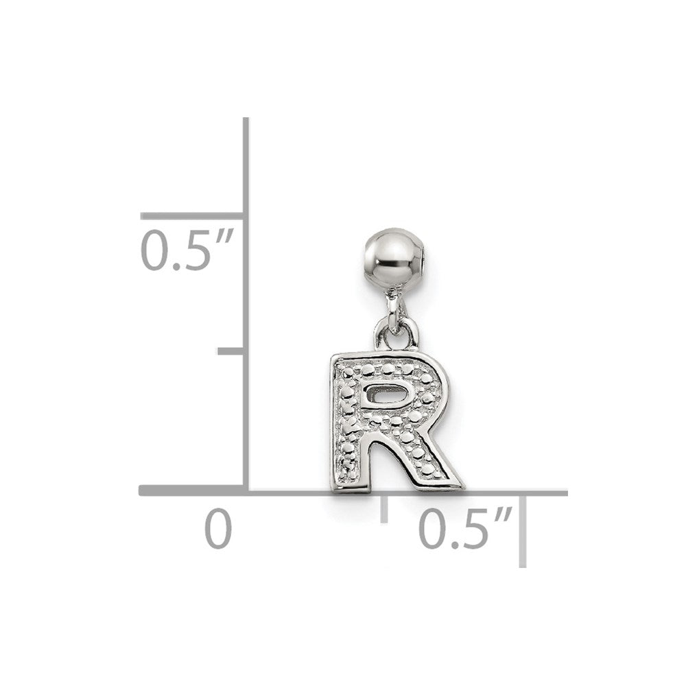 Mio Memento Sterling Silver Letter R Dangle Initial Charm