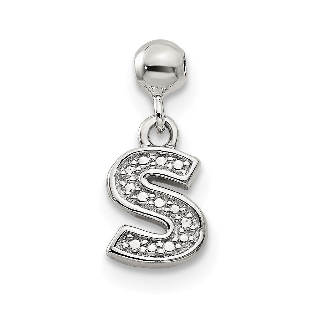 Mio Memento Sterling Silver Letter S Dangle Initial Charm