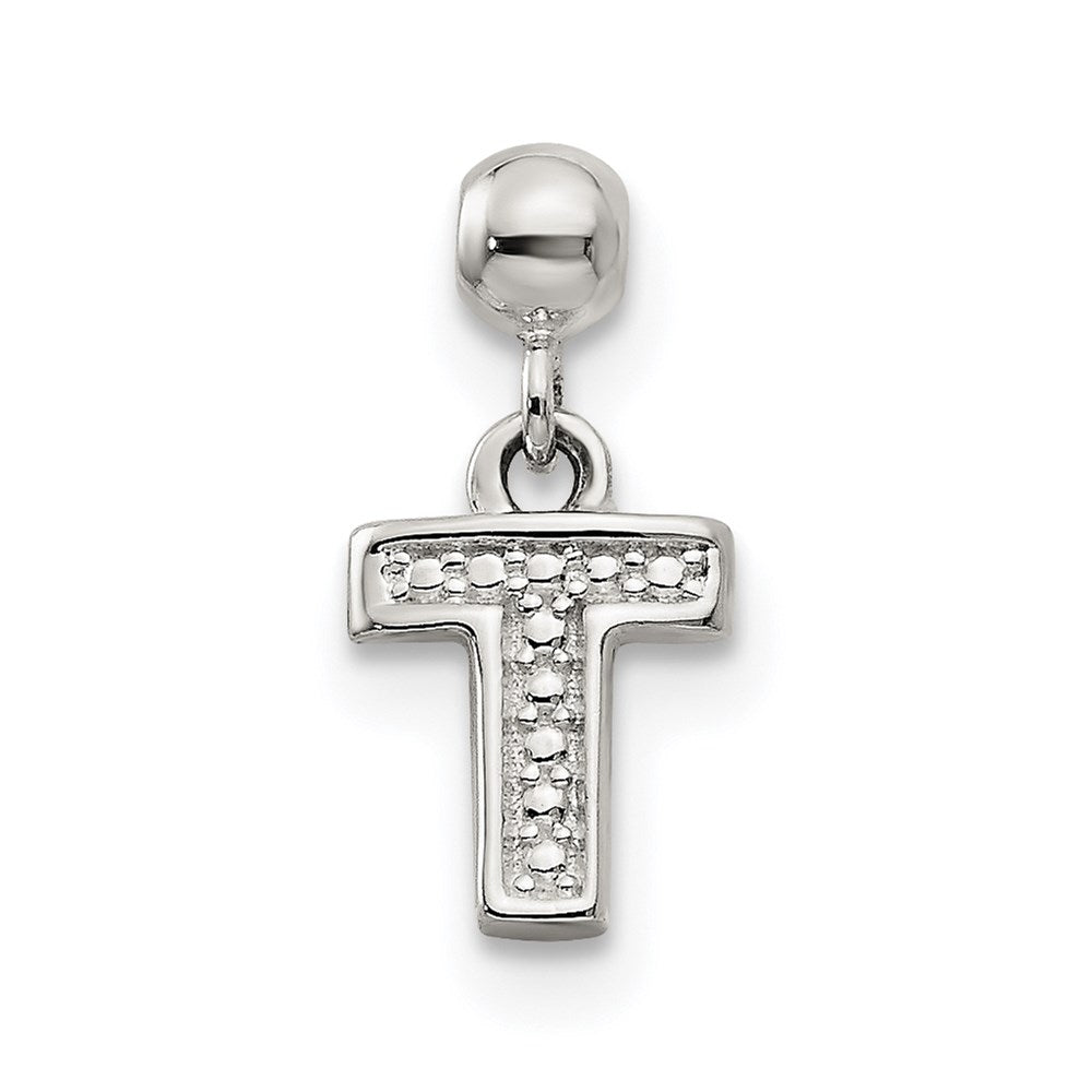 Mio Memento Sterling Silver Letter T Dangle Initial Charm