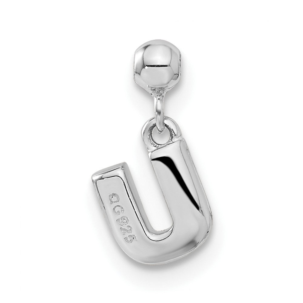 Mio Memento Sterling Silver Letter U Dangle Initial Charm