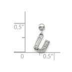 Mio Memento Sterling Silver Letter U Dangle Initial Charm