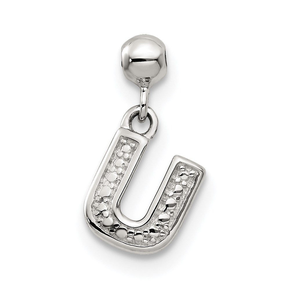 Mio Memento Sterling Silver Letter U Dangle Initial Charm