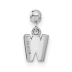 Mio Memento Sterling Silver Letter W Dangle Initial Charm