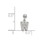 Mio Memento Sterling Silver Letter W Dangle Initial Charm