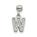 Mio Memento Sterling Silver Letter W Dangle Initial Charm