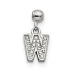 Mio Memento Sterling Silver Letter W Dangle Initial Charm