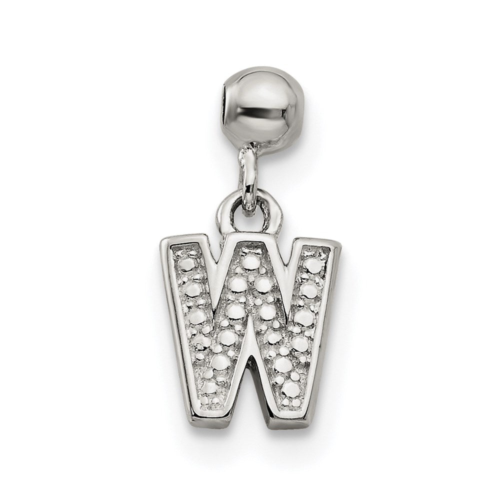 Mio Memento Sterling Silver Letter W Dangle Initial Charm