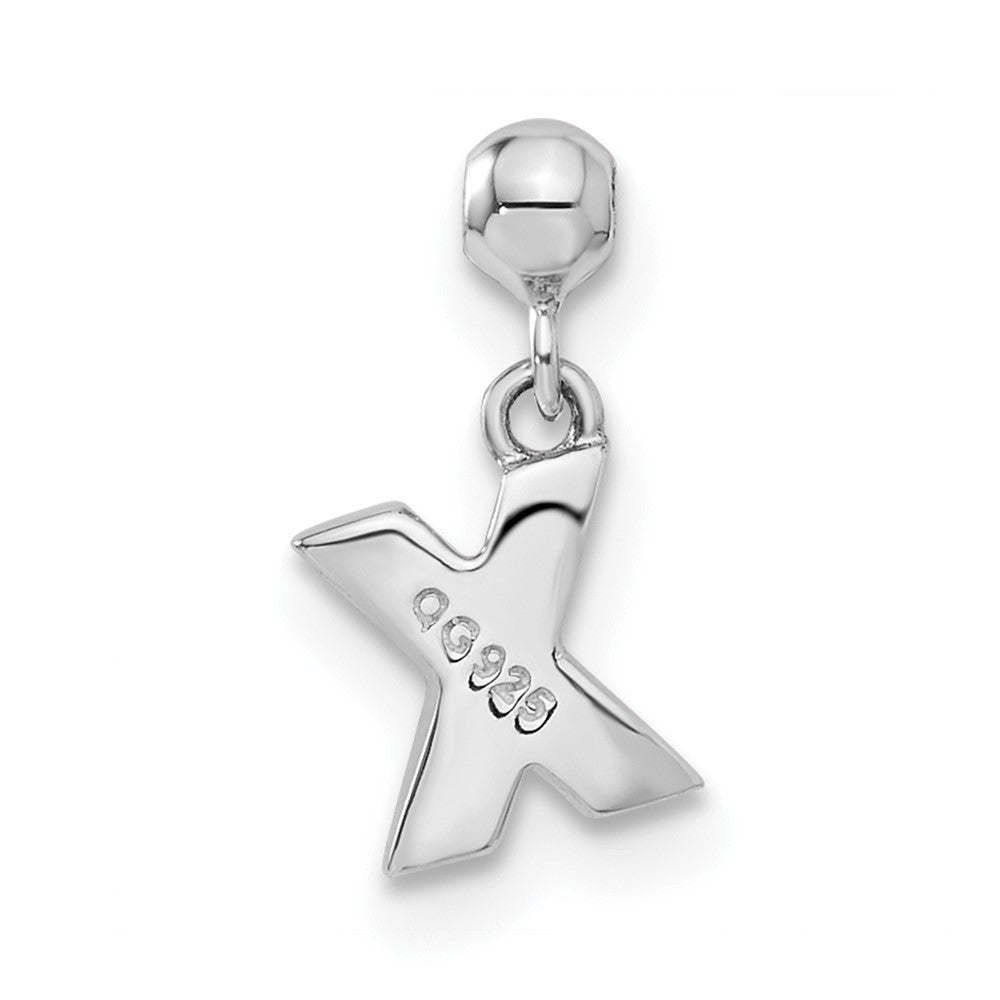 Mio Memento Sterling Silver Letter X Dangle Initial Charm