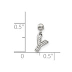 Mio Memento Sterling Silver Letter Y Dangle Initial Charm