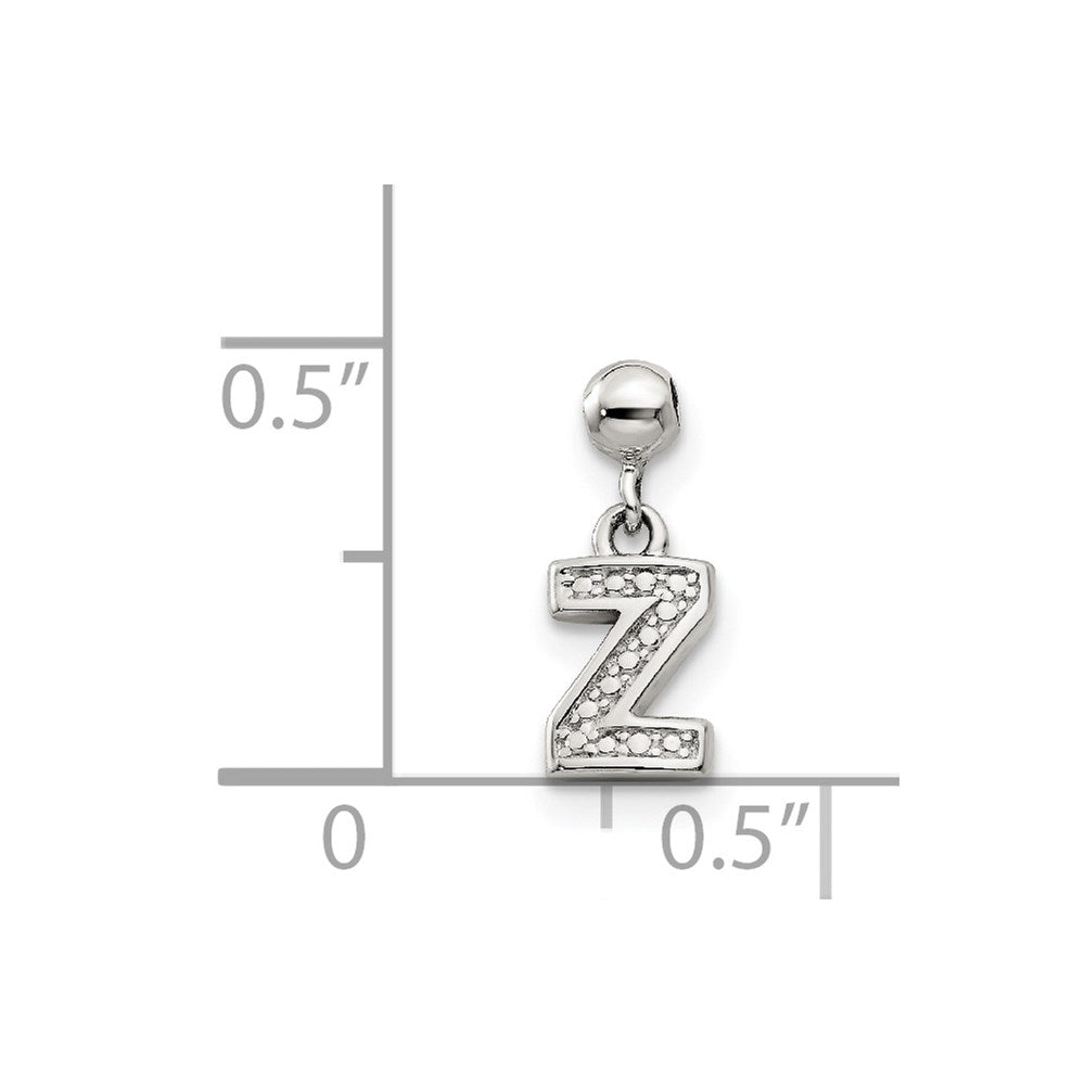 Mio Memento Sterling Silver Letter Z Dangle Initial Charm