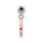 Mio Memento Sterling Silver Rhodium-plated Rose-tone Dangle Number 0 Charm