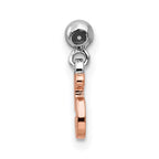 Mio Memento Sterling Silver Rhodium-plated Rose-tone Dangle Number 5 Charm