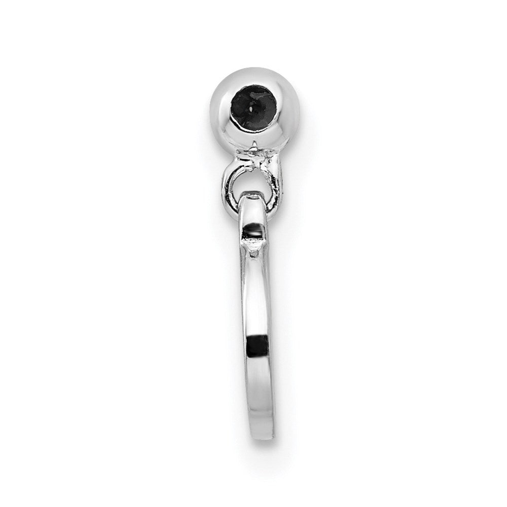 Mio Memento Sterling Silver Rhodium-plated Gold-tone Dangle Cancer Charm