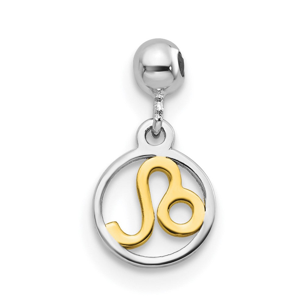 Mio Memento Sterling Silver Rhodium-plated Gold-tone Dangle Leo Charm