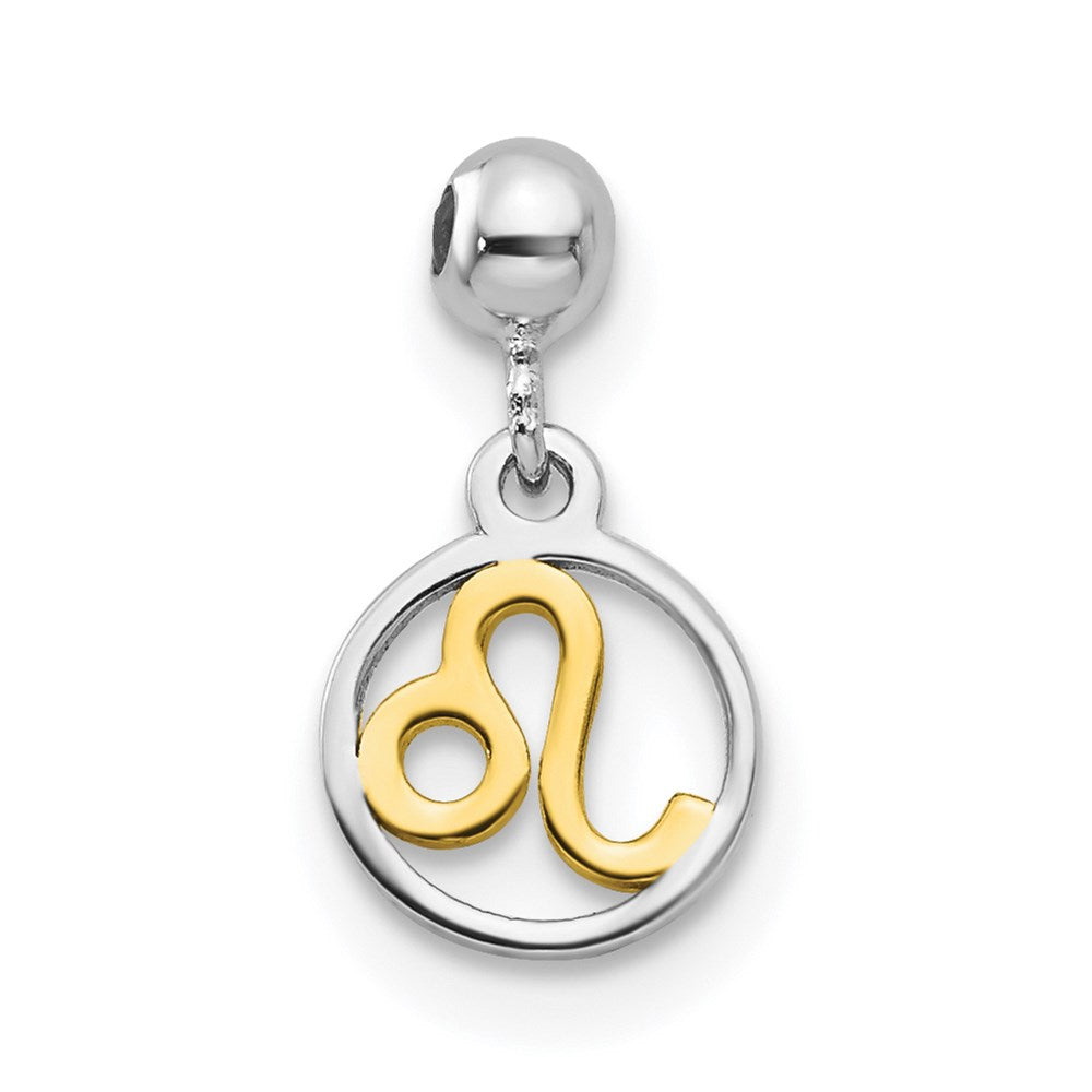 Mio Memento Sterling Silver Rhodium-plated Gold-tone Dangle Leo Charm