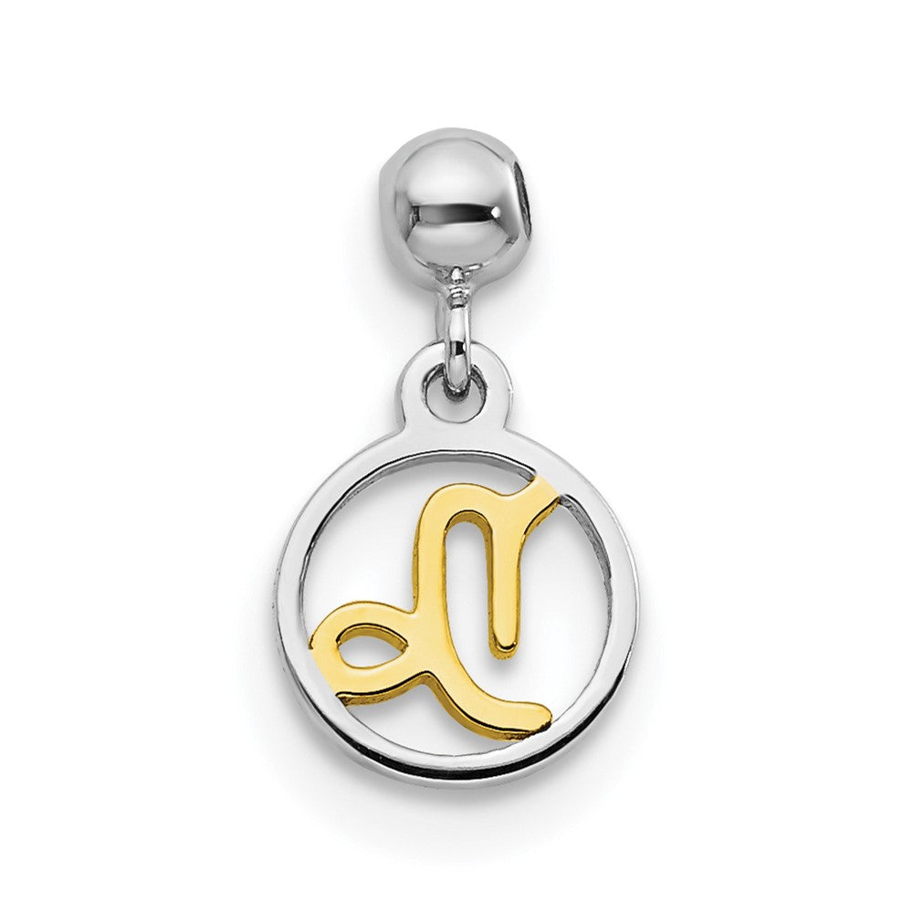 Mio Memento Sterling Silver Rhodium-plated Gold-tone Capricorn Charm