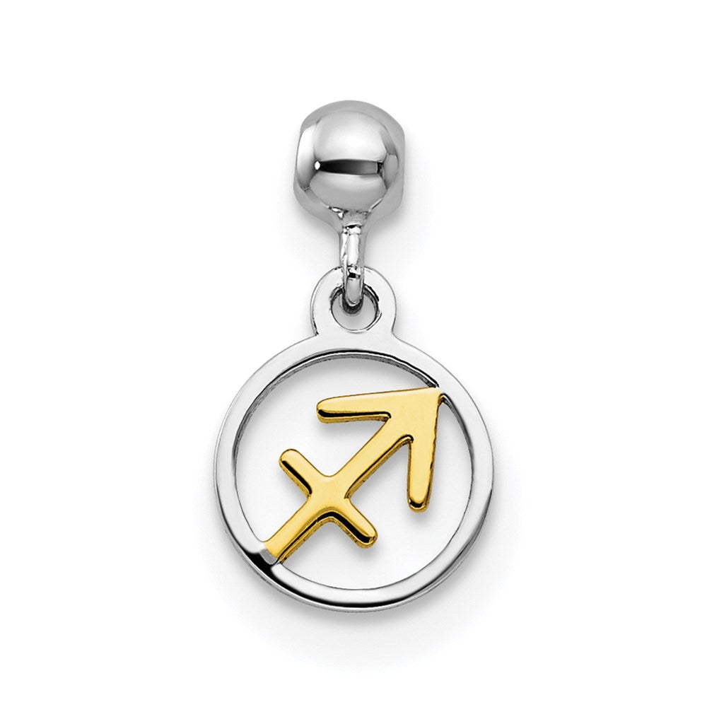Mio Memento Sterling Silver Rhodium-plated Gold-tone Sagittarius Charm