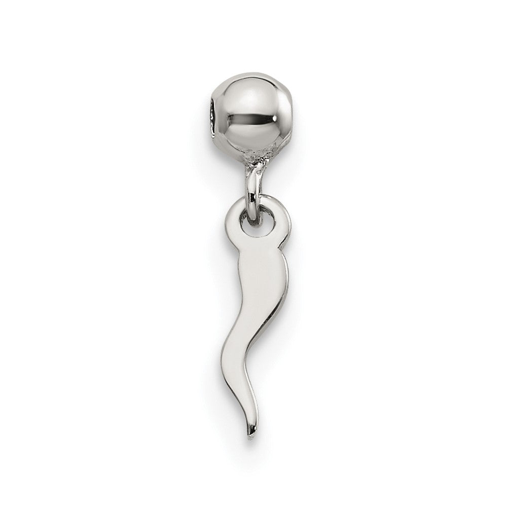 Mio Memento Sterling Silver Dangle Italian Horn Symbol Charm