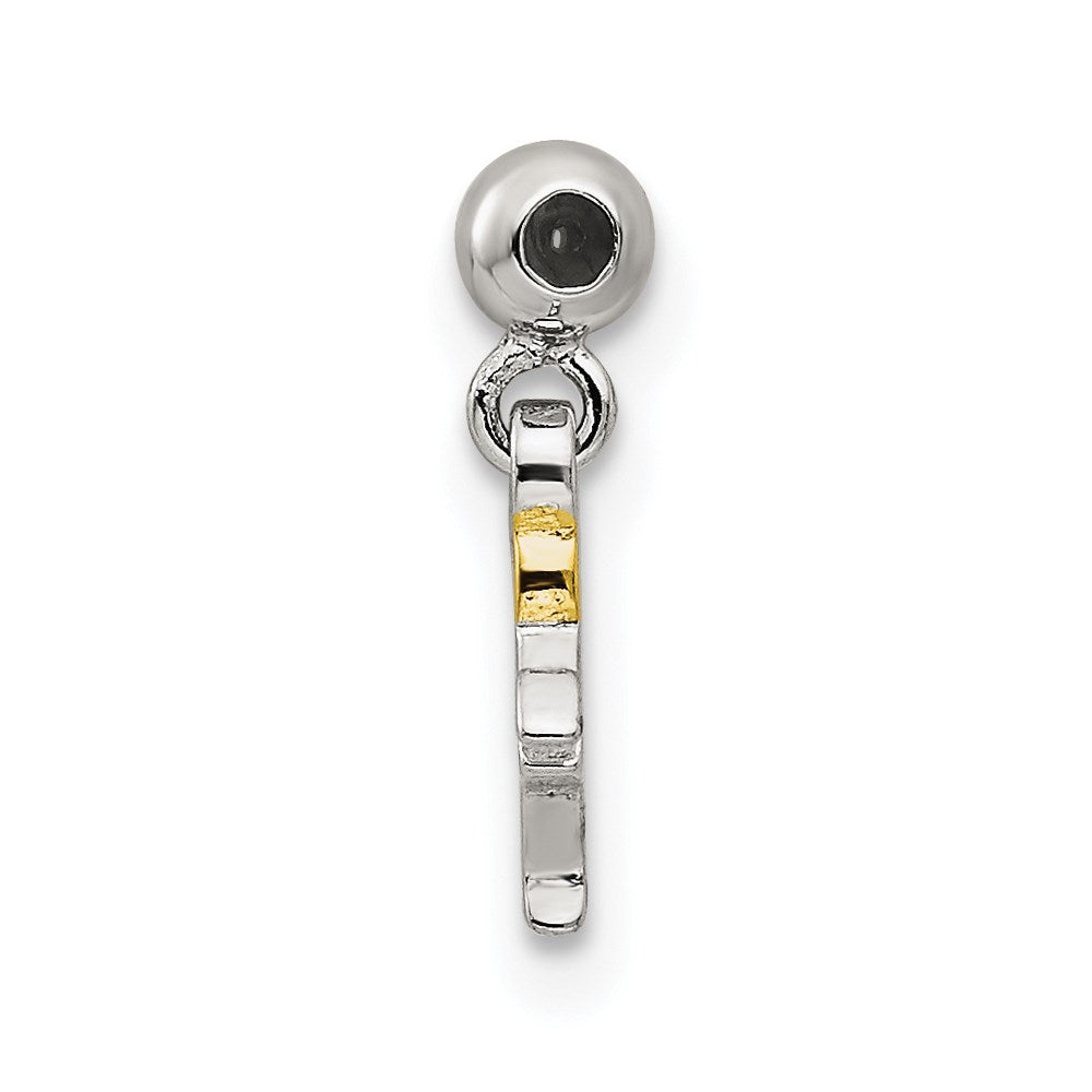 Mio Memento Sterling Silver Gold Tone with Enamel Cocktail Charm