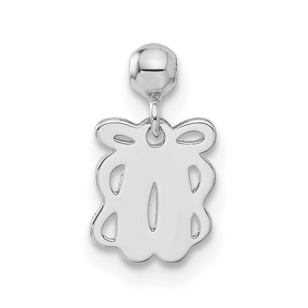 Mio Memento Sterling Silver Enamel Dangle Ballet Shoes Charm