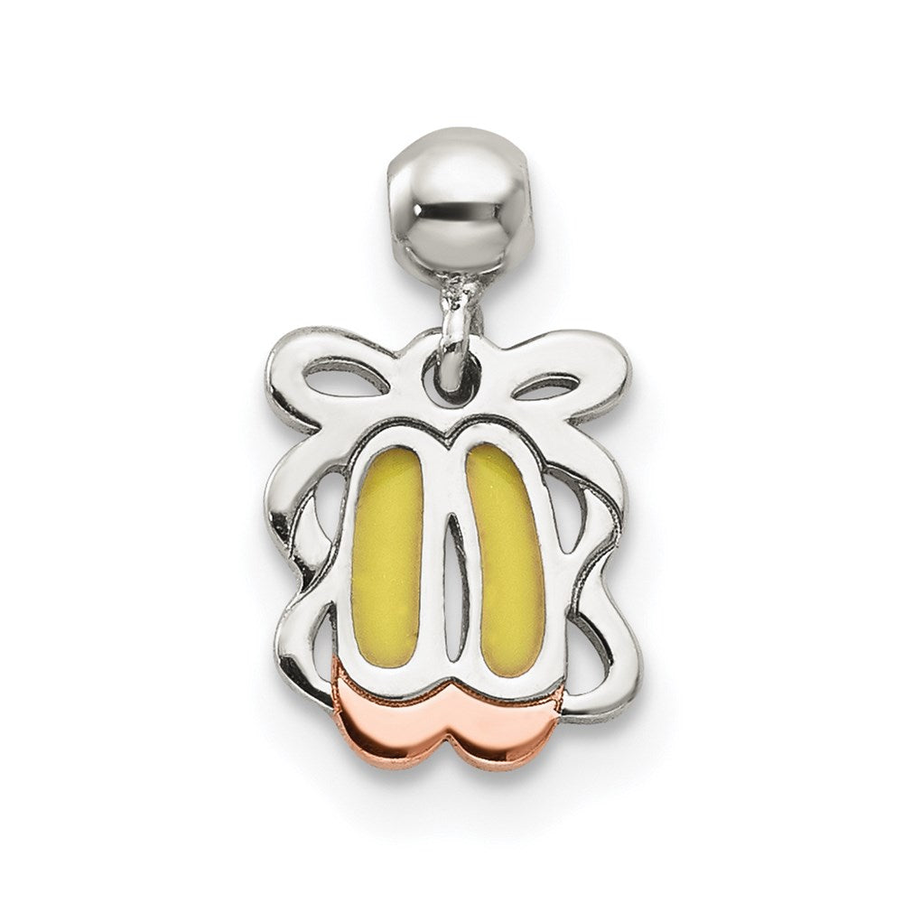 Mio Memento Sterling Silver Enamel Dangle Ballet Shoes Charm