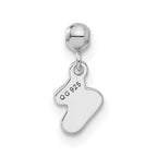 Mio Memento Sterling Silver Blue Enamel Dangle Baby Sock Charm