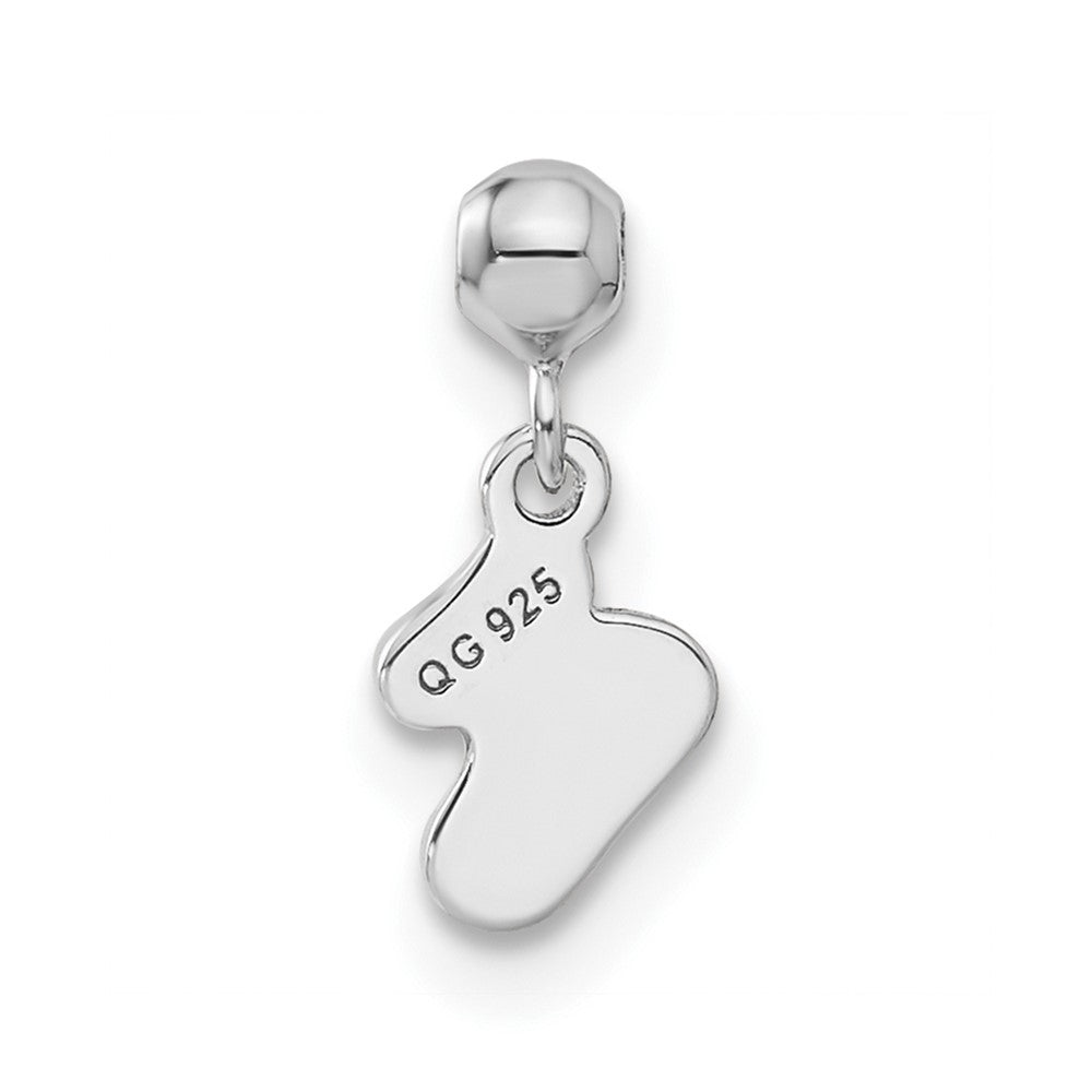 Mio Memento Sterling Silver Blue Enamel Dangle Baby Sock Charm