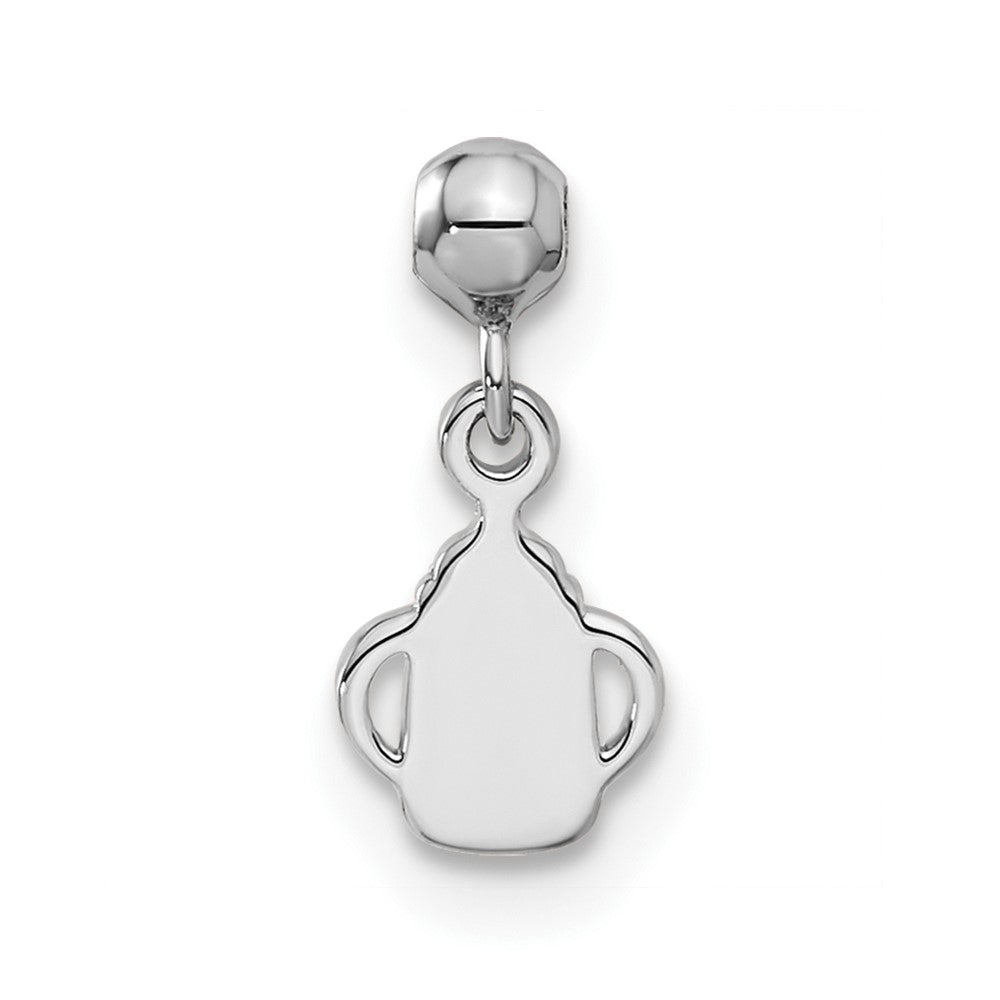 Mio Memento Sterling Silver Gold Tone Dangle Baby Bottle Charm