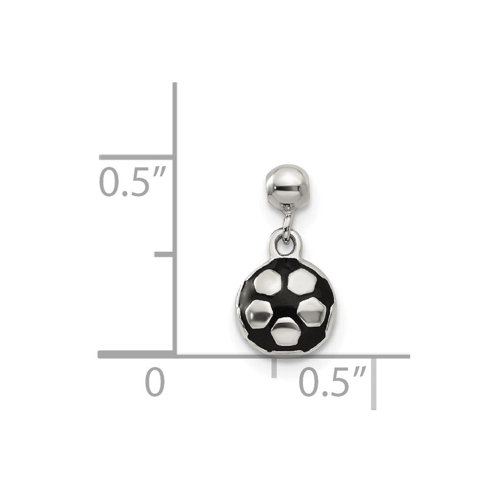Mio Memento Sterling Silver Enamel Dangle Soccer Ball Charm